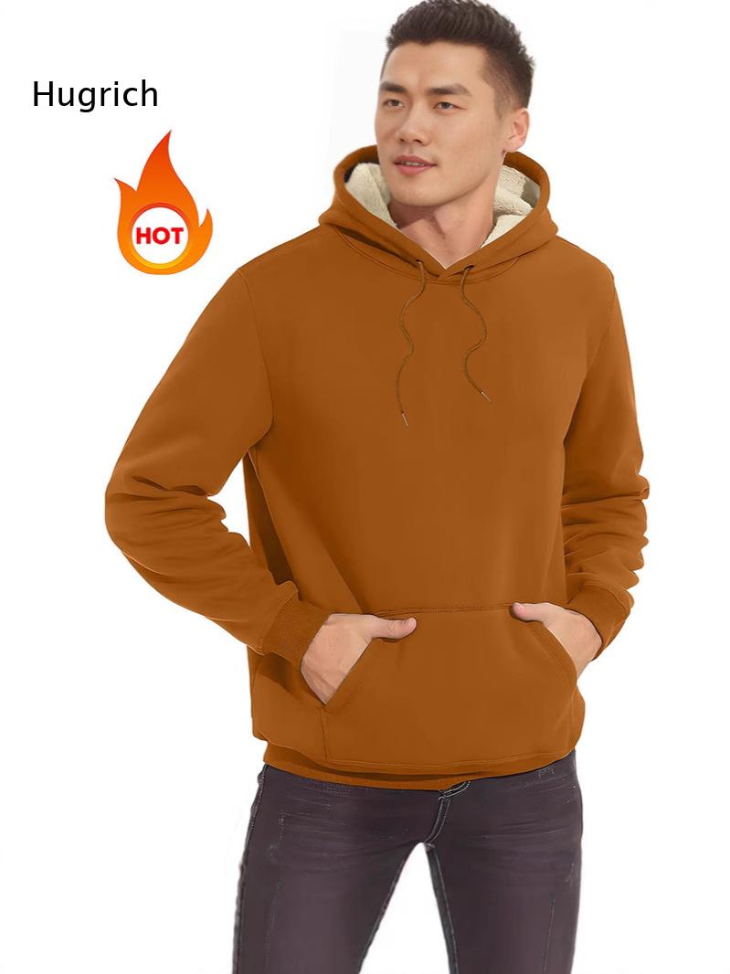 Men Sherpa Lined Hoodie Drawst - Sherpa Hoodie Fleece review and price