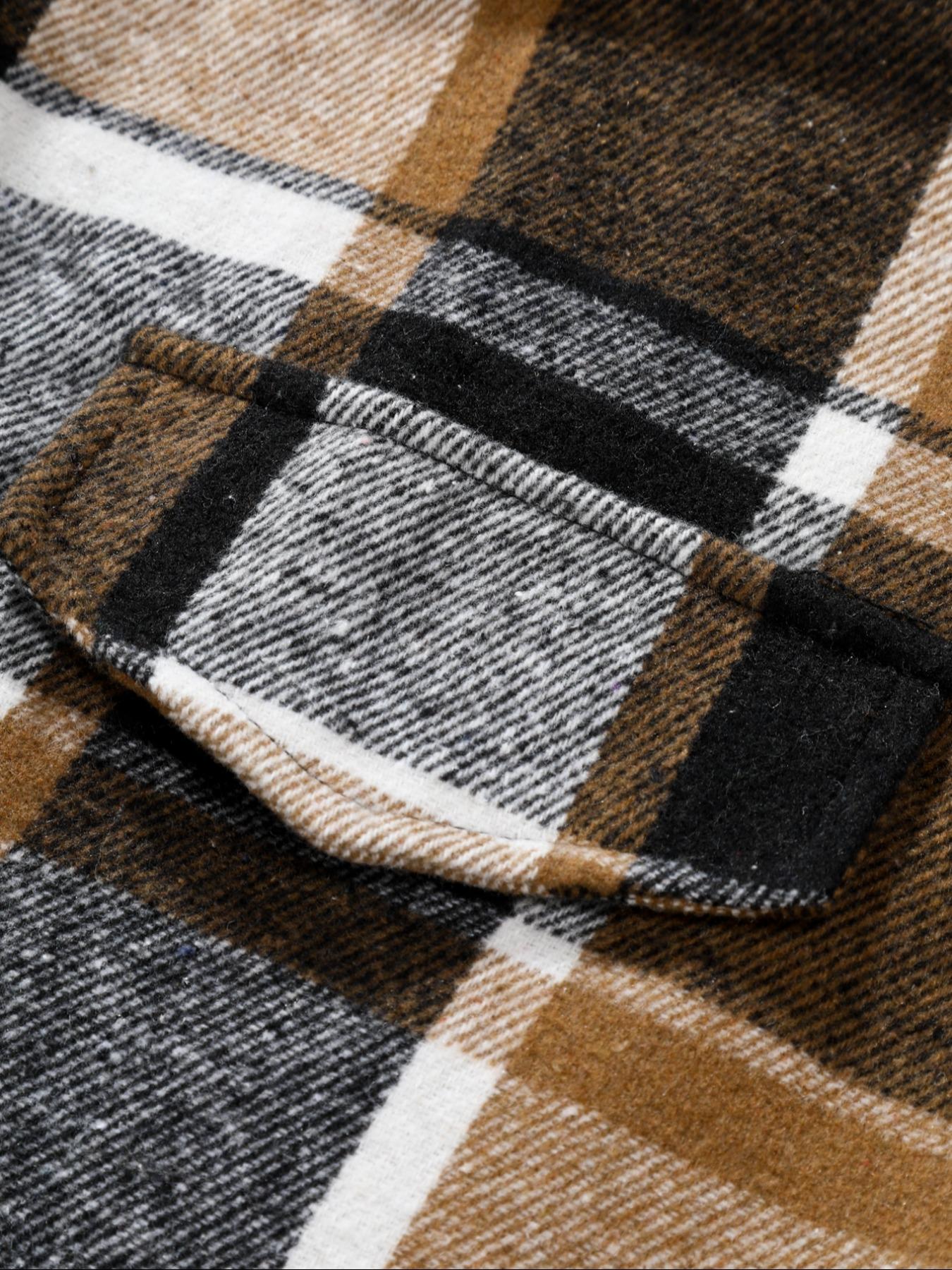 Retro Plaid Shirt Men Casual E - Flannel Shirt Lined review and price