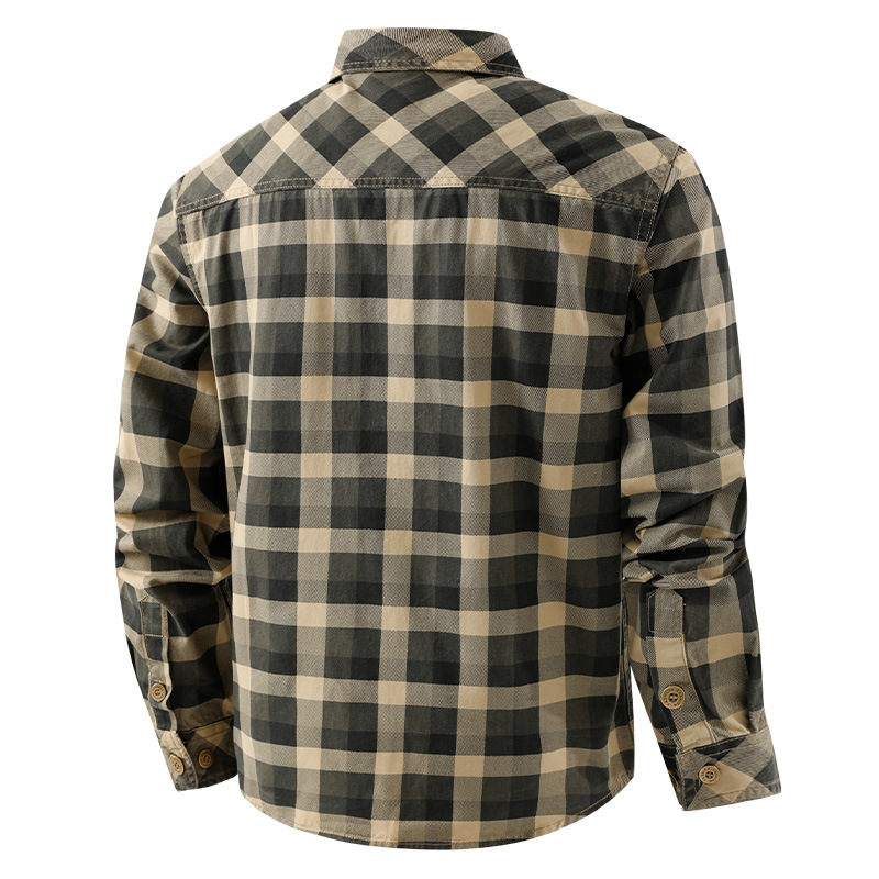 Men's Retro Workwear Checkered - Flannel Shirt Lined review and price