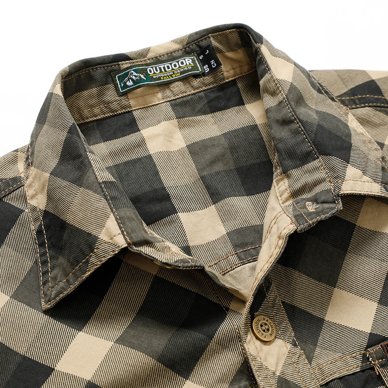 Men's Retro Workwear Checkered - Flannel Shirt Lined review and price